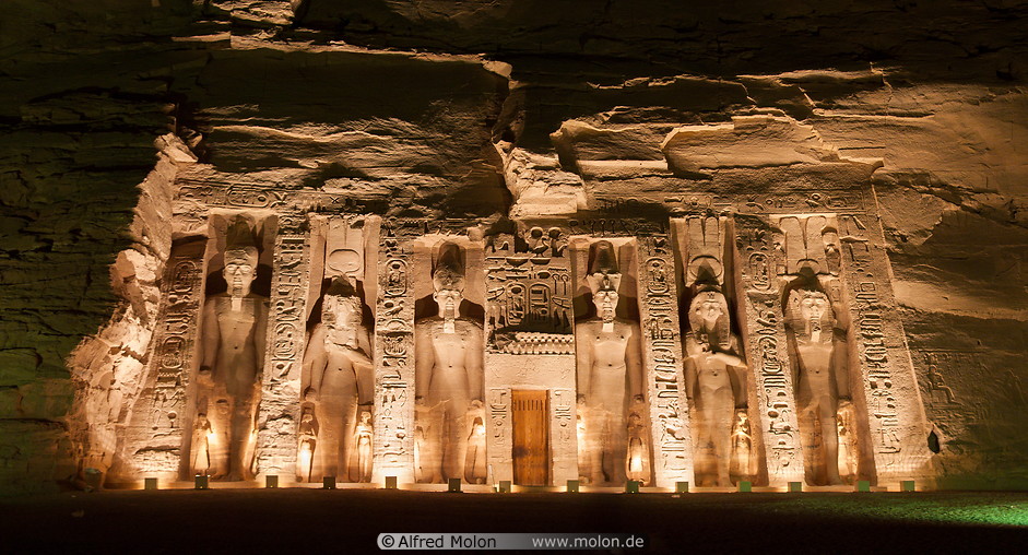 11 Temple of Hathor at night
