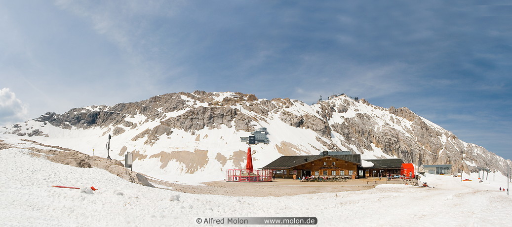 16 Sonnalpin restaurant and Zugspitze massif