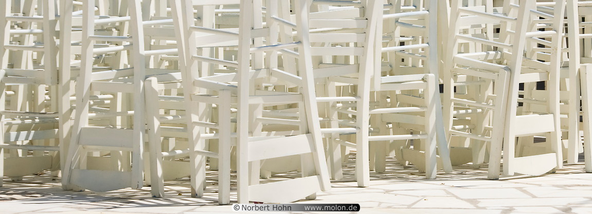 13 White chairs