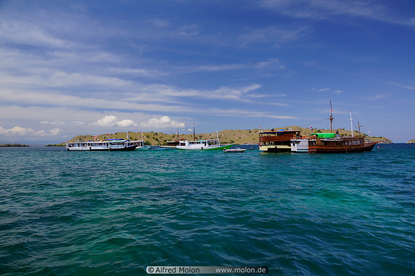 31 Tourist boats near Pantai Merah