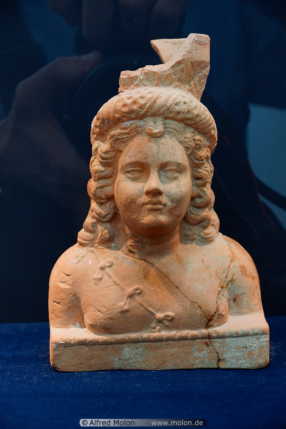 17 Pottery bust of a woman