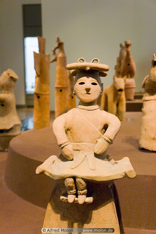 15 Haniwa terracotta figure of woman