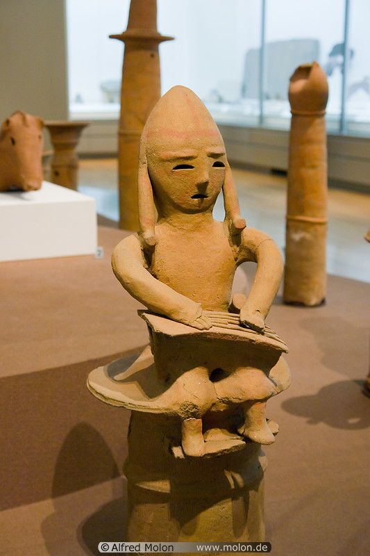 17 Haniwa terracotta figure of woman