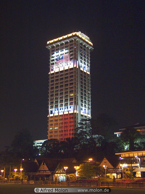 23 Tower near Merdeka square at night