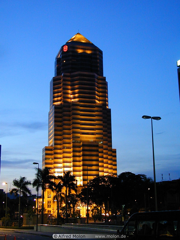 Malaysia KLCC Public bank skyscraper at night picture photo