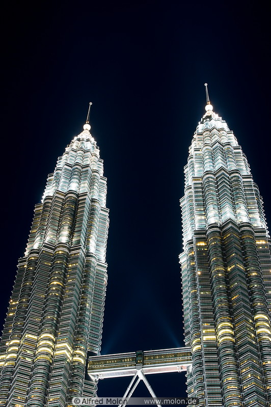 32 Petronas towers at night