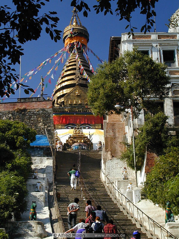 08 Staircase to Swayambhunath stupa