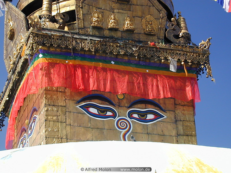 14 Buddha eyes on Swayambhunath stupa