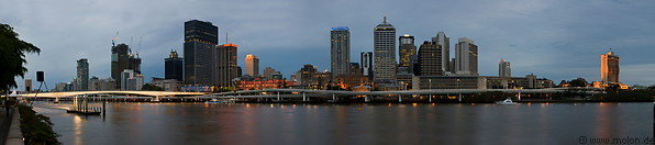 11 Brisbane skyline and river at dusk