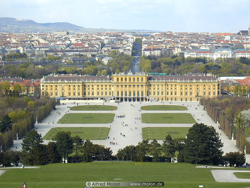 12 View of Schoenbrunn castle with park