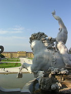 17 Neptune fountain with Schoenbrunn castle in the background