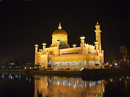 08 Mosque with golden domes at night