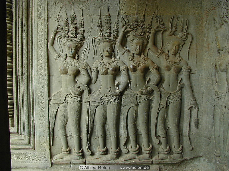 20 Apsara bas-reliefs