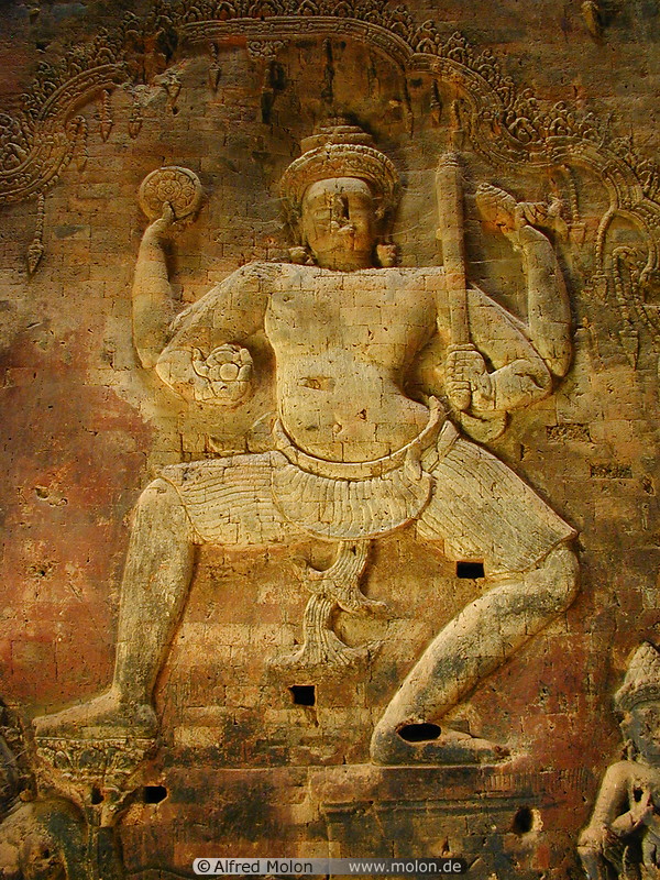10 Bas-relief showing Vishnu