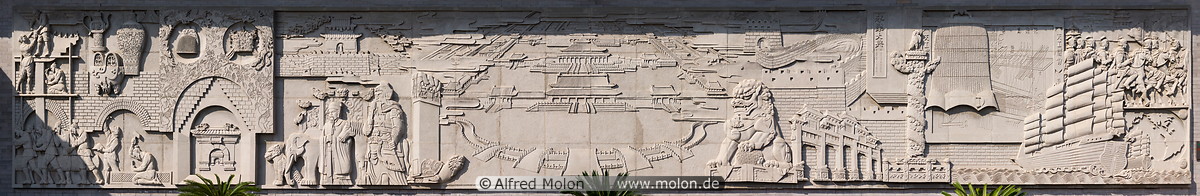 02 Wall with stone carvings