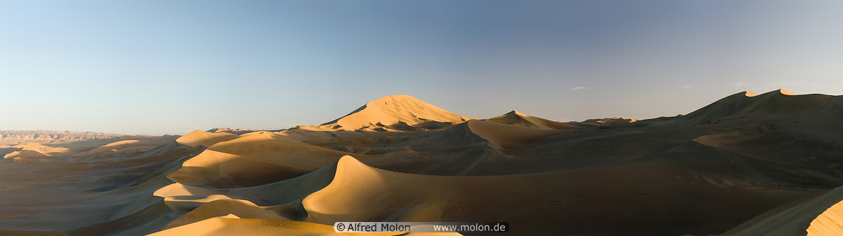 06 Panoramic view of sand dunes at sunset
