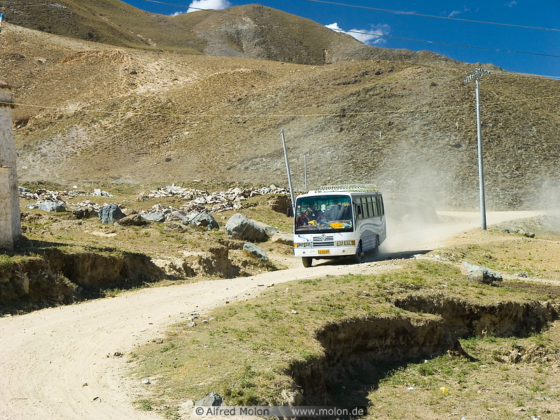 12 Pilgrim bus on mountain road