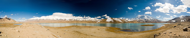 09 Panorama view of Karakul lake and Kunlun mountains