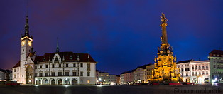 08 Horni Namesti square with town hall and holy trinity column at night