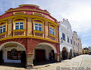 08 Colourful house facades and arcades