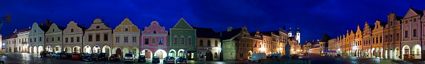 12 Old town square at night