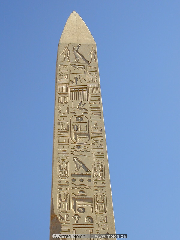 24 Obelisk with carved hieroglyphs