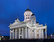 18 Helsinki Lutheran cathedral at night