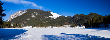 02 Snow covered Spitzingsee lake in winter