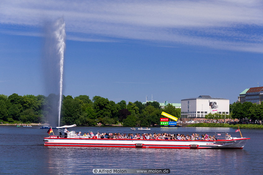 16 Sightseeing boat in Alster river