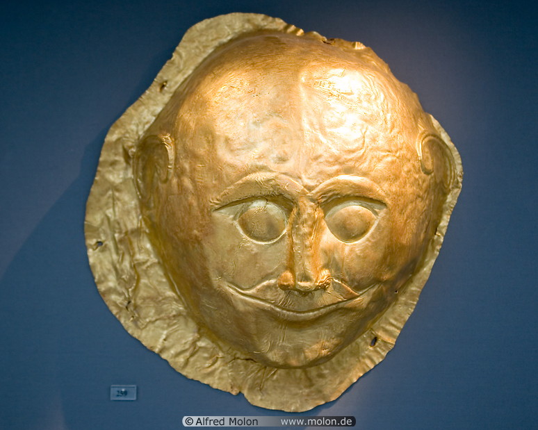 11 Golden male death mask