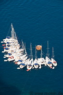17 Sailing yachts at pier