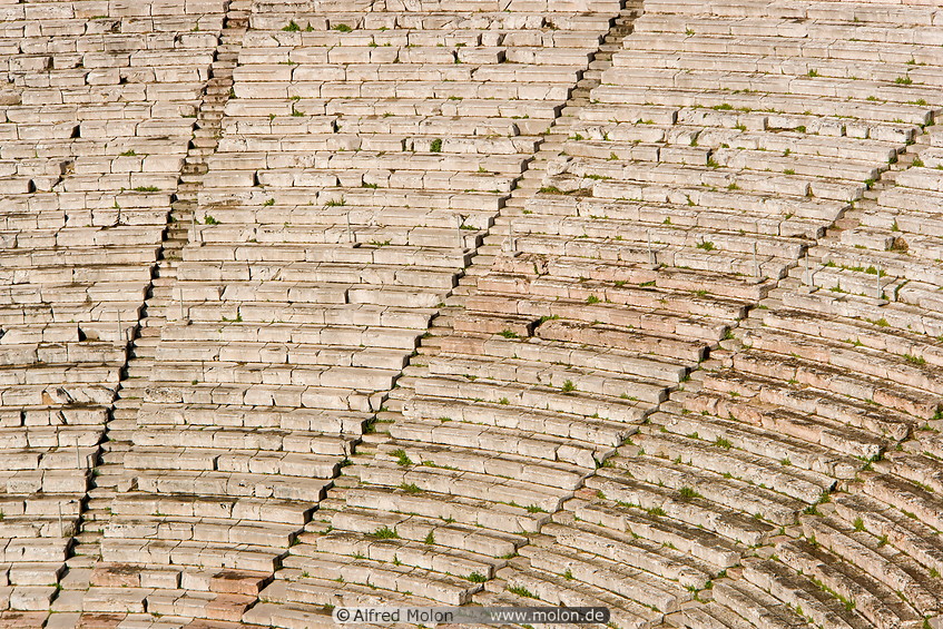 17 Rows of seating in Epidaurus theatre