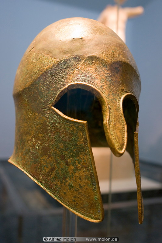 16 Etruscan style bronze helmet