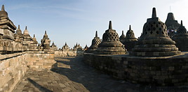17 Upper level stupas and terrace