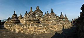 23 Stupas on the upper level