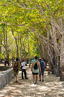 26 Tourists walking along path