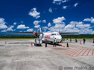 58 Wings Air ATR 72 plane in Gorontalo airport