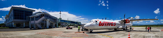 59 Wings Air ATR 72 plane in Gorontalo airport