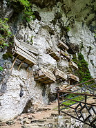 29 Coffins hanging from rock face