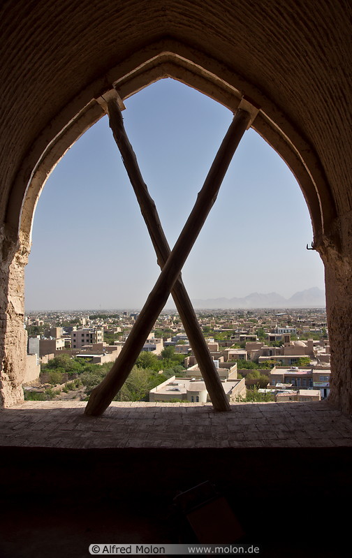 13 View of Meybod through Narin castle window