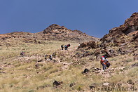 22 Hikers descending Mt Damavand