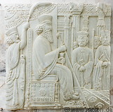 19 Darius and his court bas-relief