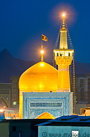 22 Golden dome and minaret at night