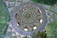 Imamzadeh Hamzeh mausoleum dome vault with mirror glass