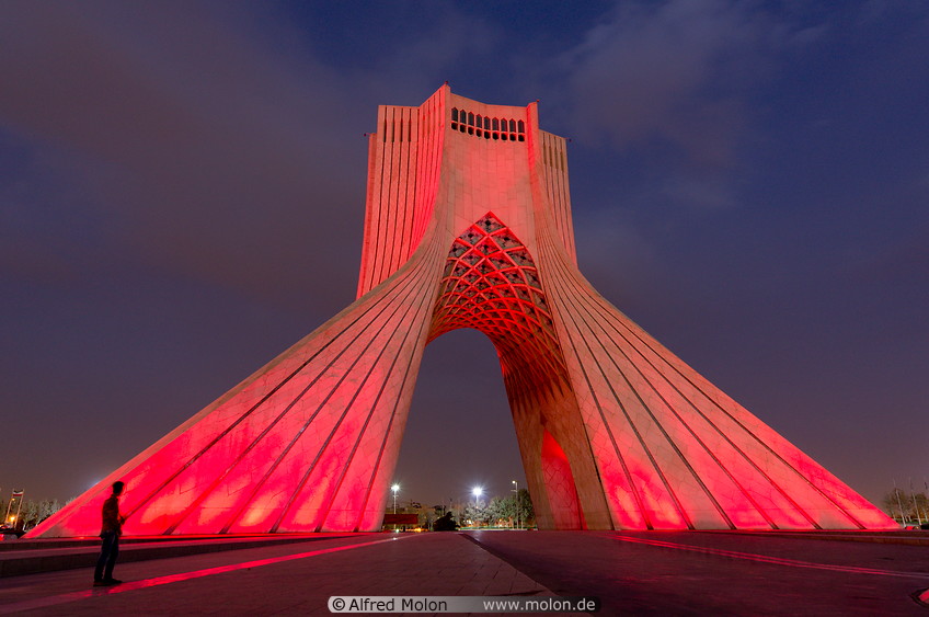 10 Azadi tower at night
