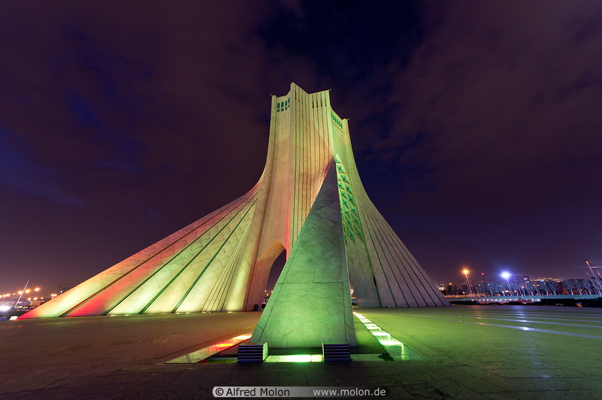 17 Azadi tower at night