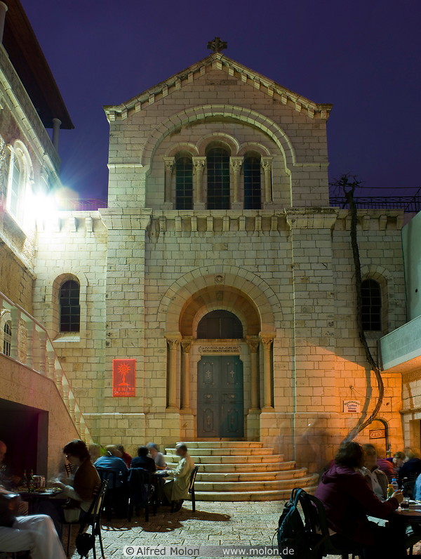 23 Church and restaurant at night