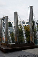 19 Fountain with metal cylinders