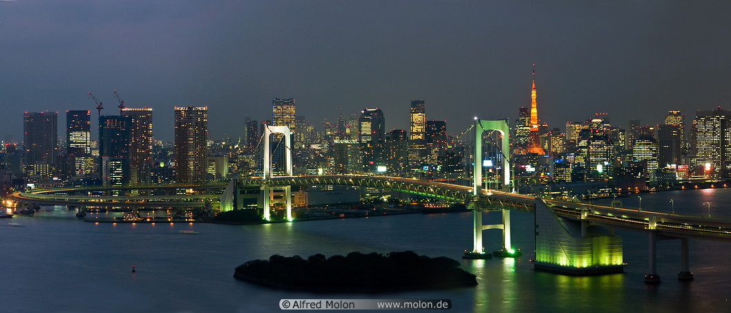 08 Bay of Tokyo with Rainbow bridge at night