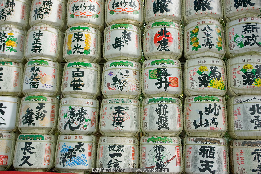 03 Sake rice wine barrels